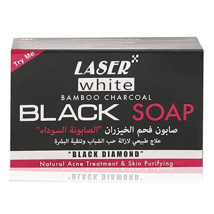 صابون فحم الخيزران الاسود ليزر وايت 100جم