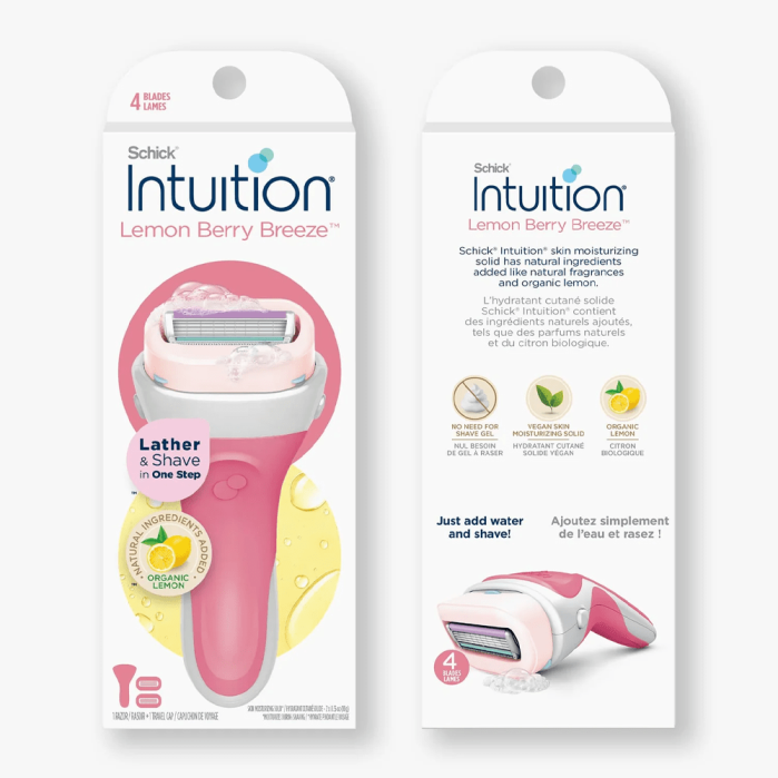 شفرات حلاقة بالليمون والتوت SCHICK INTUITION