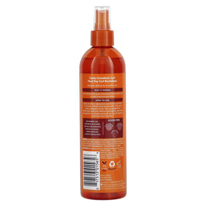 انتو بخاخ منعش للحفاظ على تجعيد الشعر لليوم التالي بزبدة الشيا Cantu Shea Butter Comeback Curl Next Day Curl Revitalizer
