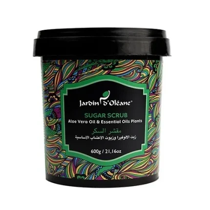 جاردن اوليان مقشر السكر زيت الالوفيرا وزيوت الاعشاب الاساسية Jardin Oleane Sugar scrub with aloe vera oil and essential plant oils