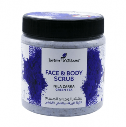 جاردن اوليان مقشر الوجه والجسم النيلة الزرقاء والشاي الأخضر Jardin Oleane face and body scrub with Nila Zarka
