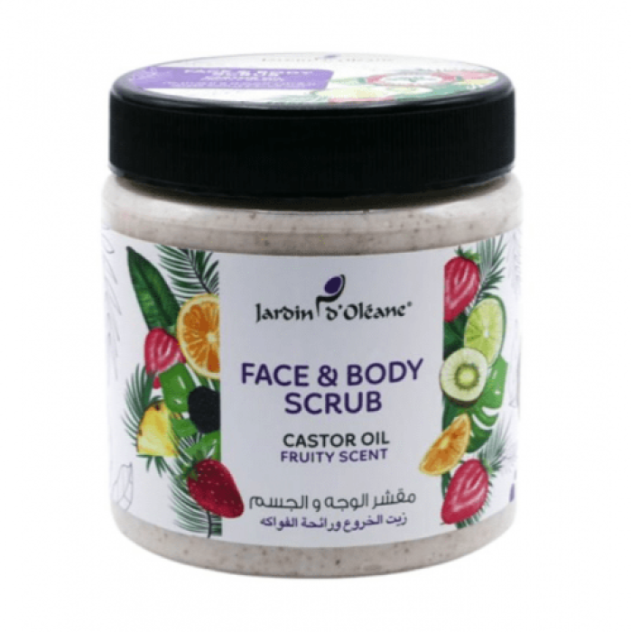 جاردن اوليان مقشر الوجه والجسم زيت الخروع ورائحة الفواكه Jardin D Oleane Castor Oil Fruity Scent