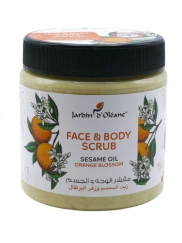 جاردن اوليان مقشر الوجه والجسم زيت السمسم وزهر البرتقال Jardin Oleane face and body scrub with Sesme oil & Orange Blossom