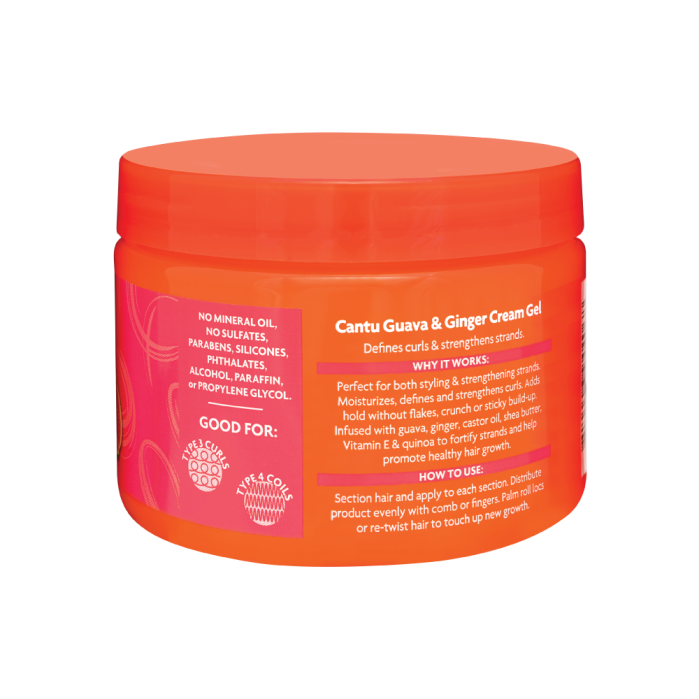 كانتو جل الجوافة الزنجبيل 340جم Cantu Guava Curl Style & Strengthen Cream Gel