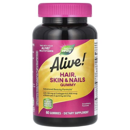 ناتشرز واي جاميز للشعر والاظافر Nature's Way, Alive! Hair, Skin & Nails Gummies