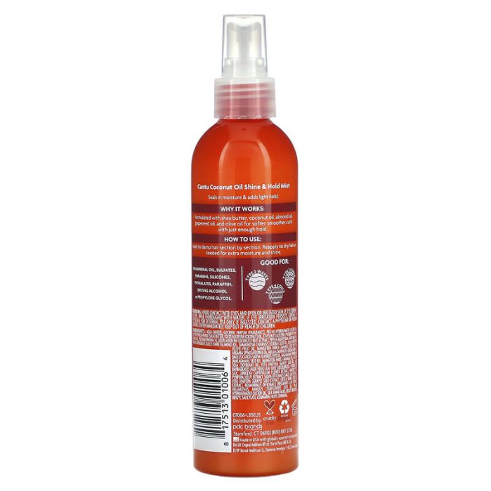كانتو بخاخ زبدة الشيا وجوز الهند للمعان وتثبيت الشعر Cantu Shea Butter For Natural Hair Coconut Oil Shine & Hold Mist