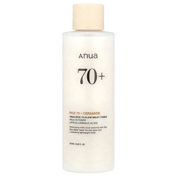 انوا تونر الارز بخلاصة السيراميد 250مل Anua Rice 70 Glow Milky Toner