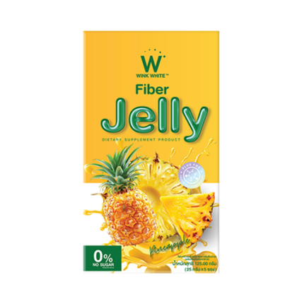 وينك وايت فايبر جيلي بالاناناس للقولون مكمل غذائي 0% سكر WINK WHITE Fiber Jelly Dietary Supplement Pineapple