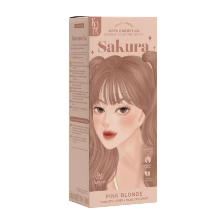 صبغة شعر اشقر وردي 100مل Kota Cosmetics Sakura Pink Blonde