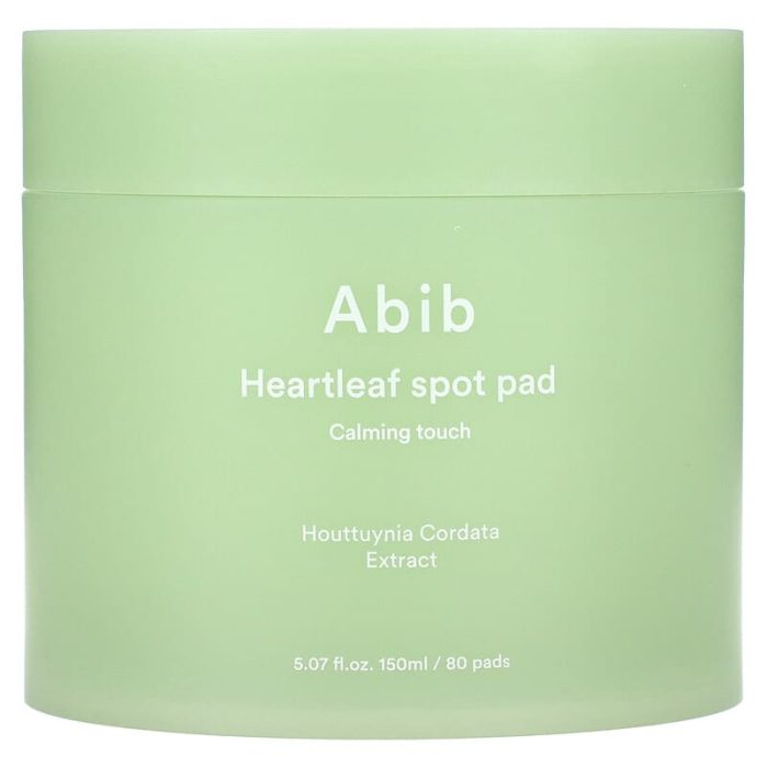 أبيب مسحات تهدئة البشرة 80 وسادة Abib Tampon anti-taches Heartleaf