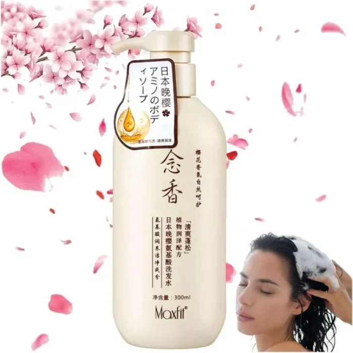 ماكسفيت شامبو ساكورا الياباني لتعزيز نمو الشعر 300مل Sakura Japan Max Fit Hair Growth Shampoo