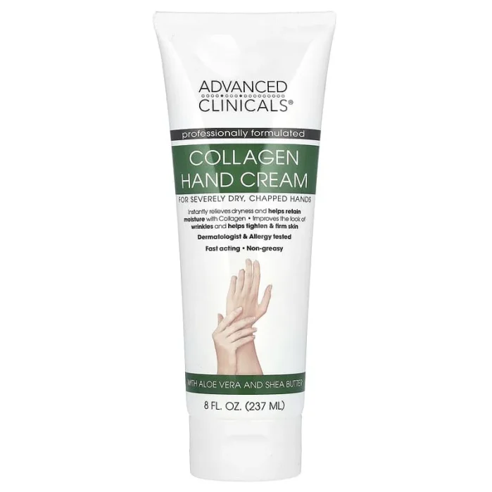 ادفانسد كلينيكالز‏ كريم اليد بالكولاجين 237مل Advanced Clinicals Collagen Hand Cream