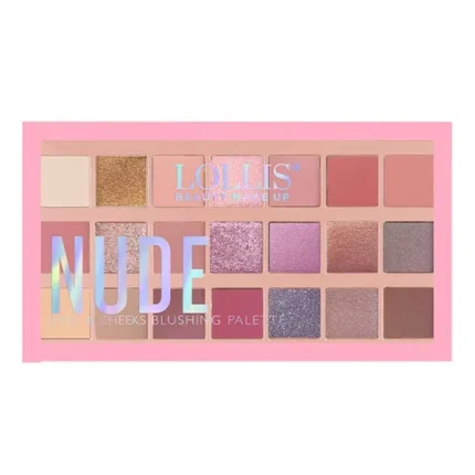 لوليس باليت نيود ظلال عيون واحمر خدود Lollis Nude Eyes & Cheeks Blushing Palette