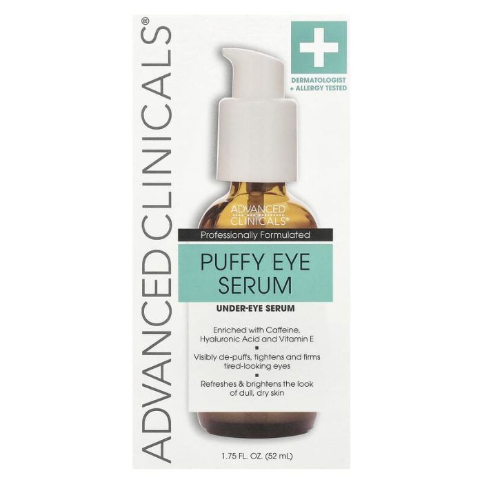 ادفانسد كلينيكالز‏ سيروم العيون المنتفخة 52مل Advanced Clinicals Puffy Eye Serum