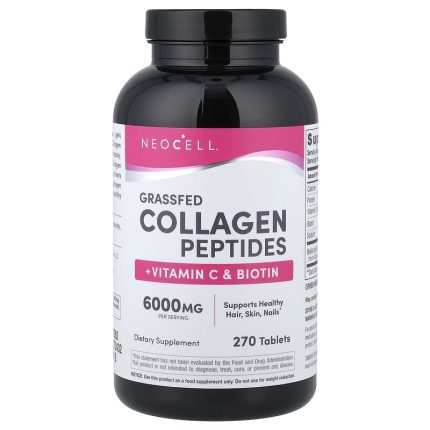 نيوسيل‏ بيبتيدات الكولاجين + فيتامين سي وبيوتين 270 قرص NeoCell Grassfed Collagen Peptides + Vitamin C & Biotin