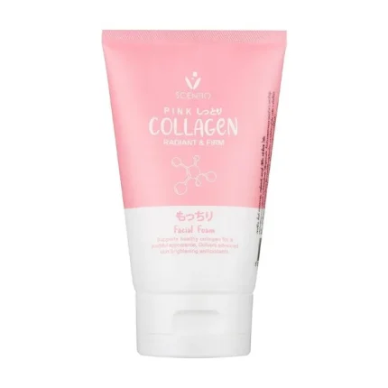 رغوة تنظيف سينتيو الوردية للوجه بالكولاجين SCENTIO PINK COLLAGEN RADIANT & FIRM FACIAL FOAM