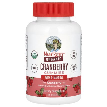ماري روث علكة التوت البري العضوي لصحة المسالك البولية 60 علكة MaryRuth Organics Organic Cranberry Gummies